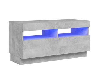 Mueble tv - mesa de tv con luces led gris hormigón 80x35x40 cm