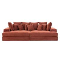 sofa de 4 plazas de pana terracota cardiff