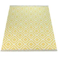 alfombra de lana kenolia amarillo 60x110 cm