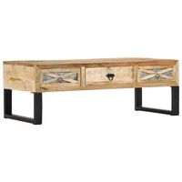 mesa de centro de madera maciza de mango 110x50x38 cm vidaxl