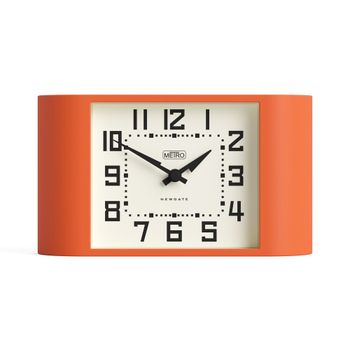 Reloj de pared estilo metro en color naranja
