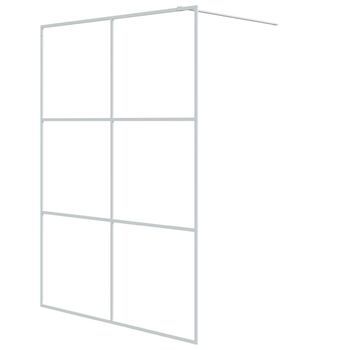 Mampara De Ducha Vidrio Esg Transparente Blanco 140x195 Cm Vidaxl