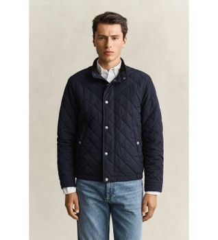 Gant para hombre. 7006638 Chaqueta guateada marino (L), Casual, Poliéster