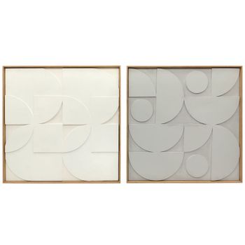 Decoración para pared 80x3.5x80 cm blanco