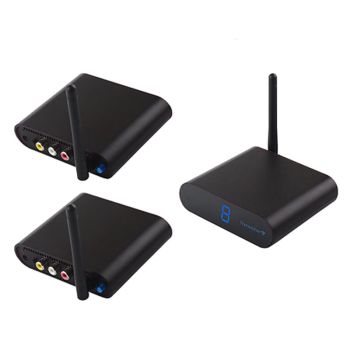 Transmisor AV inalámbrico AV230 y 2 receptores 2.4G 300m Kit de extensión de video y audio HD con control remoto IR para