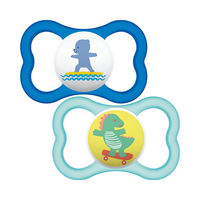 mam air 6 months soother - blue