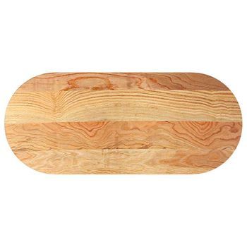 Tablero De Mesa Ovalado Madera Maciza De Roble 140x60x4 Cm Vidaxl