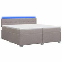 cama tapizada 200x200x88 cm tejido - taupe