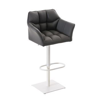 Taburete De Bar Damaso Con Tapizado De Polipiel Simil Cuero Gris 45x64x88 Cm Clp