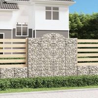 cesta gaviones  gavion para piedras  gavion decorativo forma arco hierro galvanizado 200x50x180200 cm cfw515847
