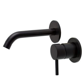 Kibath Grifo Empotrado De Lavabo Monomando Zuñi Acabado Negro Mate Fabricado En Latón