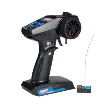 FLYUEACE T-6819A 2.4GHz 4CH Transmisor con receptor RX-G4 para control de luz para modelos de coches, barcos y tanques R