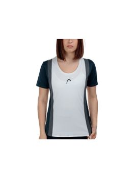 Camiseta de Pádel Head Club 25 Tech T-Shirt Mujer Navy/White