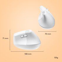 RatÃ³n inalÃ¡mbrico RF + Bluetooth para diestros Logitech Lift para Mac 4000 DPI