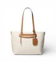 michael kors para mujer 30s6gtvt2b bolso tote jet set travel mediano beige osfa casual lona