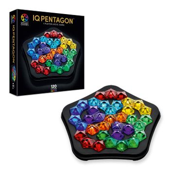 Smart Games - IQ Deluxe Pentagon | Rompecabezas Adultos De 14 Años O Más | Juego De Mesa Adulto Con 120 Retos | Entretenimiento Adultos Para 1 Jugador | Juegos De Viaje