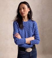 polo ralph lauren para mujer 211971865503 jersey de lana y cachemira azul s casual manga larga