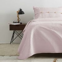 colcha tejida banus color rosa cama de 150 cm