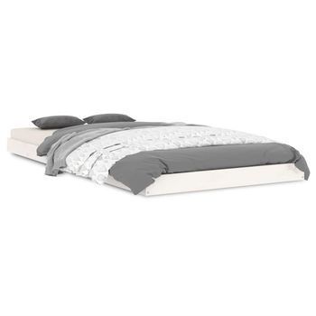Estructura Cama Individual Madera Maciza Pino Blanco 90x190 Cm Vidaxl