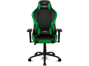 Silla gaming - Drift DR250, Reposabrazos 4D, Cojín cervical y lumbar, Reclinable, Giratorio, Verde