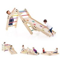 juguetes escaladores de madera plegables con rampa ajustable y reversible juego de escalada montessori