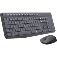 logitech mk235 combo teclado y raton para windows 24 ghz con receptor usb raton inalambrico 15 teclas con funcion bateria de 3 anos pcportatil disposicion qwerty espanol - negro - 920-007919