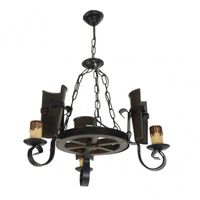 lampara de techo rustica teja 3 luces 3xe27 60w medidas 50x45cm