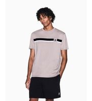 ax armani exchange para hombre xm001792af12308u6107 camiseta regulan con banda taupe s casual algodon manga corta