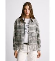 pepe jeans para mujer pl4024341 chaqueta talani rosa l casual gris poliester