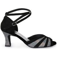 top dance zapatos de tacon tacco 70 camoscio nero para mujer
