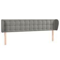 cabecero accesorio para dormir mueble dormitorio acolchado con borde lateral 163 x 23 x 7888 cm tela terciopelo gris claro tdl0205214