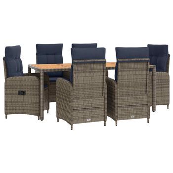Juego De Comedor Para Exteriores 7 Uds. Vidaxl