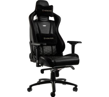 NOBLECHAIRS Epic Gaming Chair - Black & Gold, Black