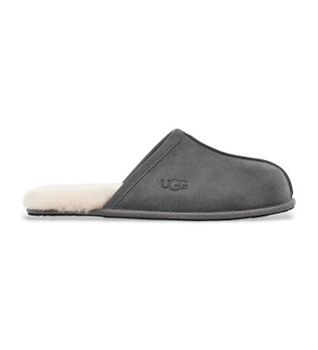 UGG para hombre. 1101111 Zapatillas de Piel Scuff gris (43), Plano, Ante, Ninguno, Homewear