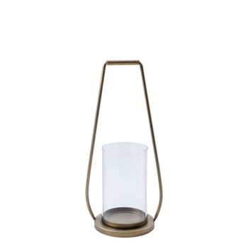 Farol de metal negro h45