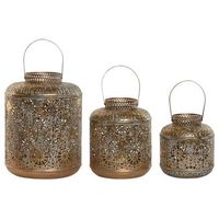 portavela set 3 metal 24x24x32 decape dorado