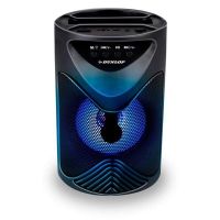 altavoces dunlop portatil bluetooth 10w con luz led y radio fm