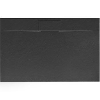 Plato De Ducha Rea Bazalt Long Black 90x120