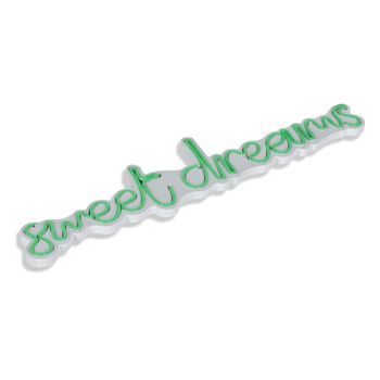 Iluminación Led Decorativa De Plástico Sweet Dreams Verde 48x16x2 Cm