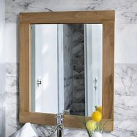 espejo rectangular de teca maciza 60 x 70 cm