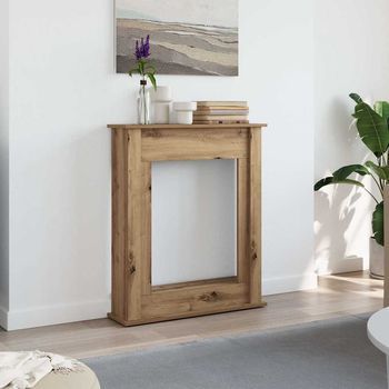 Vidaxl Borde De Chimenea Madera Ingeniería Roble Artisan 75x20x87,5 Cm
