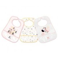 set de baberos de rizo y eva con recogemigas 3 uds arty rosa