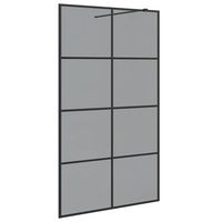 pared de ducha walk-in negro 115 x 195 cm vidrio templado vidaxl