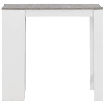 Mesa Alta De Cocina - Mesa De Comedor Con Estantería Blanca 110x50x103 Cm