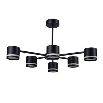 Lampara ortiga 6 x gx53 negra 54w 4800lm bombillas incluidas 30x59x56cm