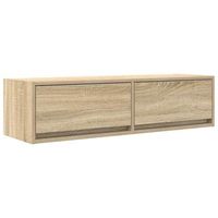 gabinete de tv con cajon roble sonoma 100 x 31 x 255 cm
