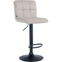 taburete de bar peru terciopelo crema 47x46x94 cm clp