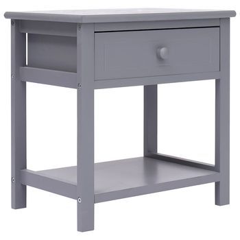 Mesita De Noche 29x40x42 Cm Madera - Gris