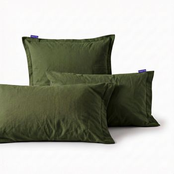 Basic Funda de almohada Verde oliva