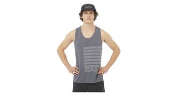 Camiseta salomon sense aero graphic gris blanca para hombre